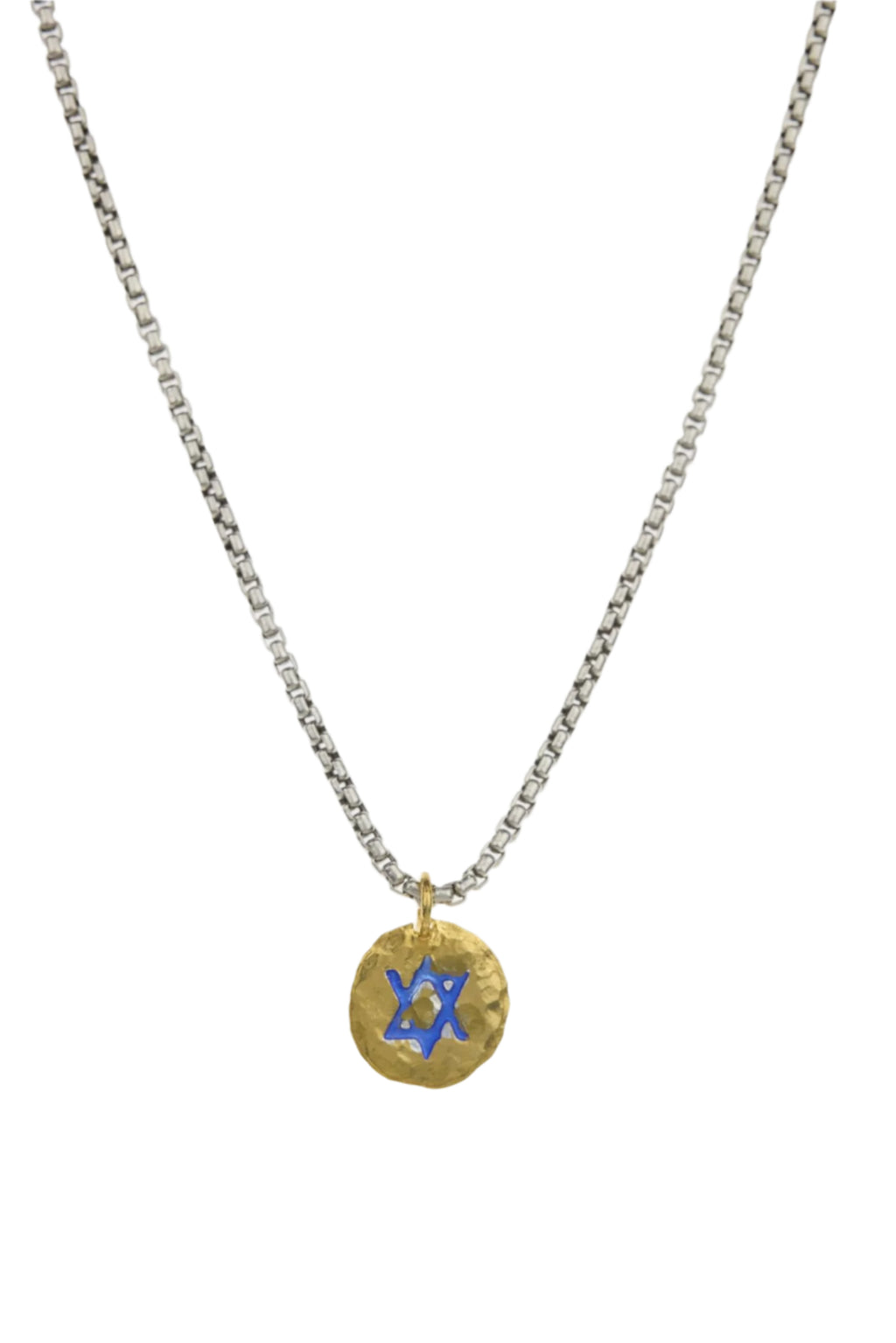 Sterling Silver / Gold and Enamel Round Star Of Israel™ Tag