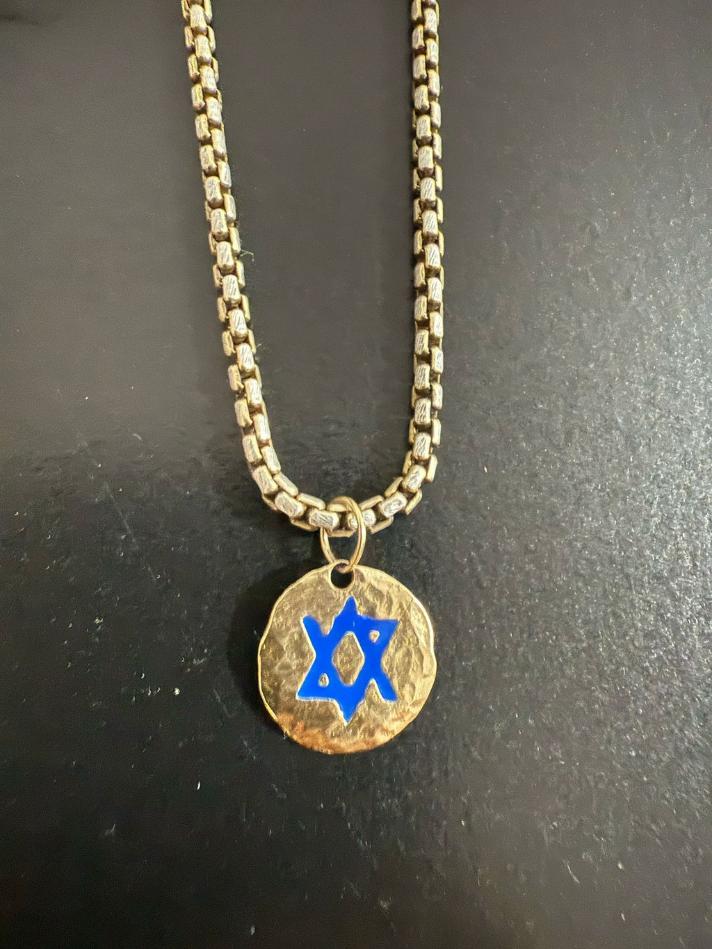 Sterling Silver / Gold and Enamel Round Star Of Israel™ Tag