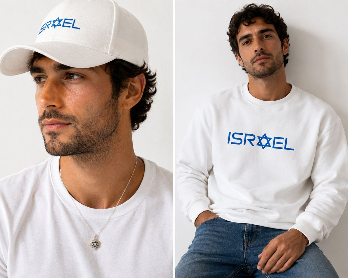 Star Of Israel cap — on model