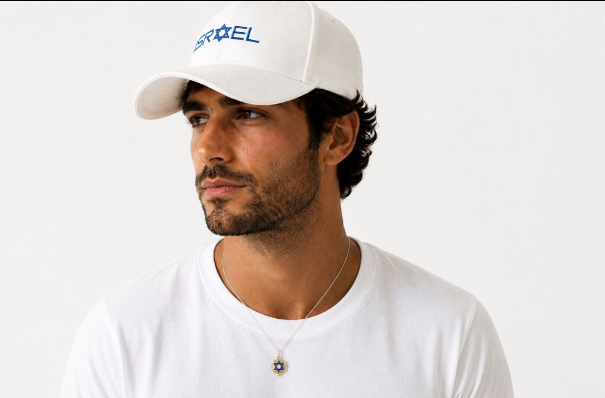 Star Of Israel cap — on model