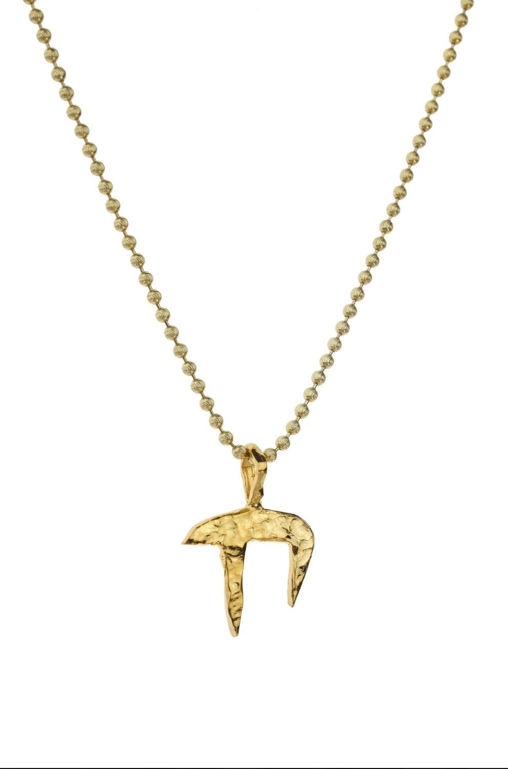 Chai pendant, 14K gold Medium — white background