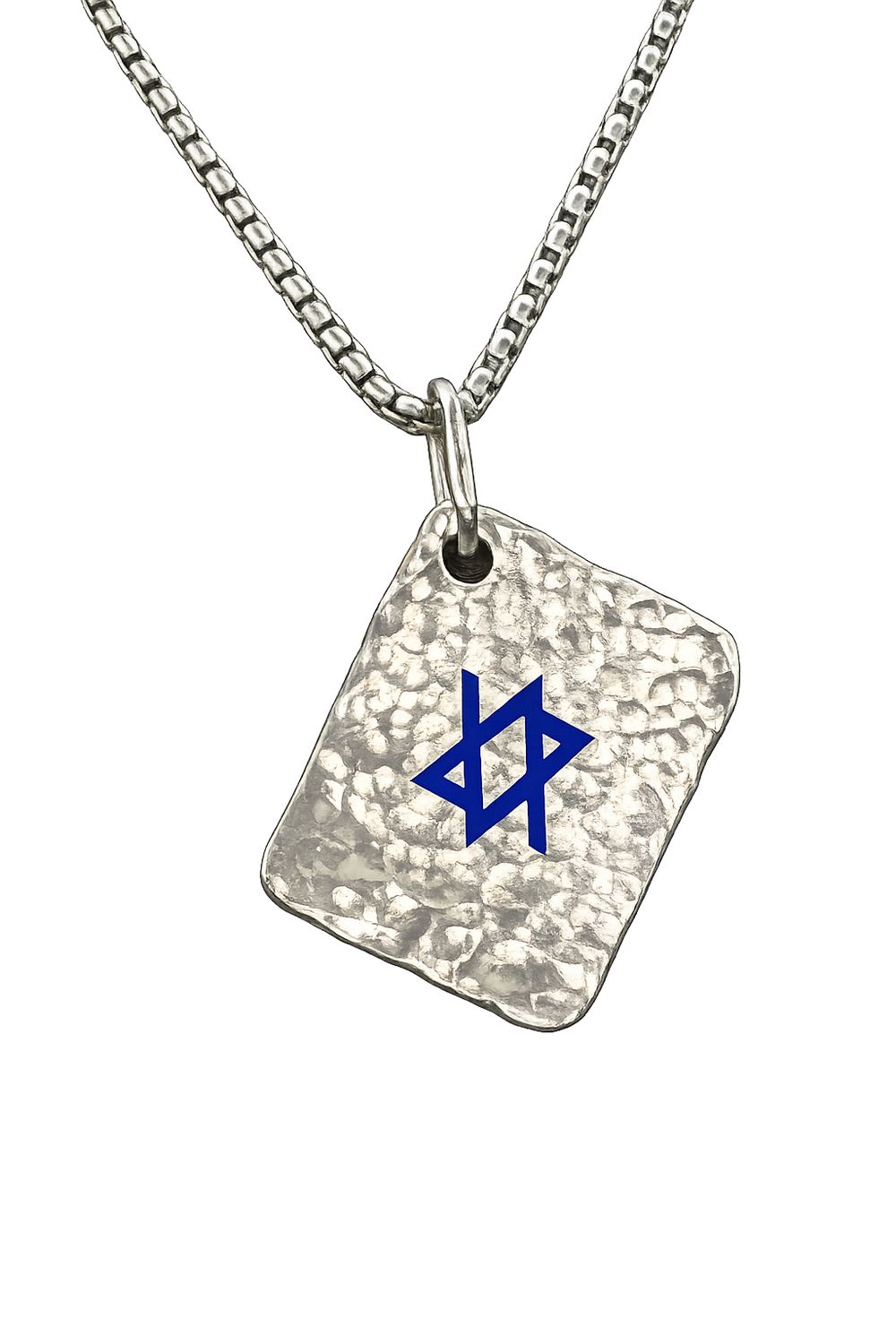 Star Of Israel dog tag, Medium — white background