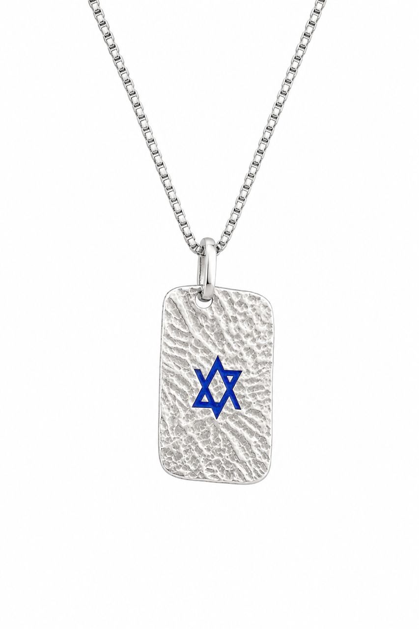 Star Of Israel dog tag, Extra Large — white background