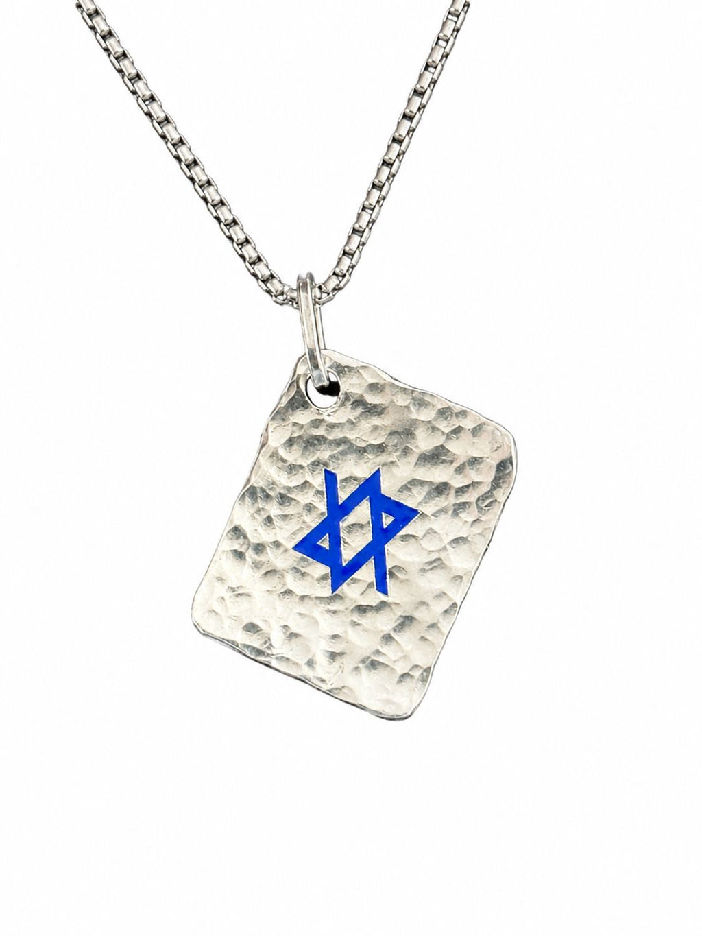 Star Of Israel dog tag, Extra Large — close-up detail