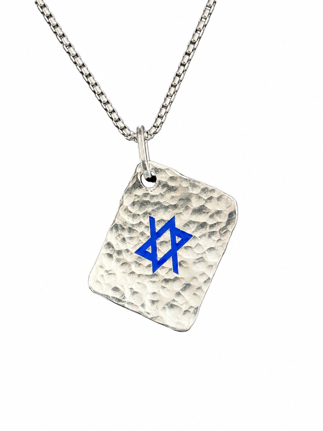 Star Of Israel dog tag, Extra Large — close-up detail
