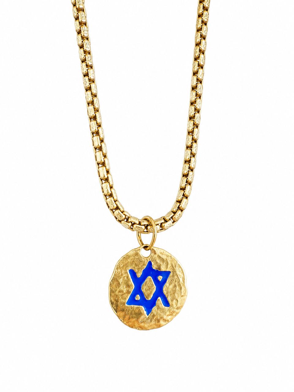 Round tag, 14K gold — white background