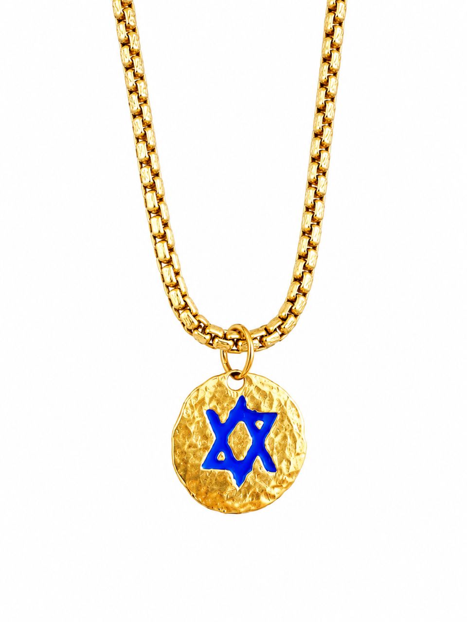 Round tag, 18K gold — alternate view