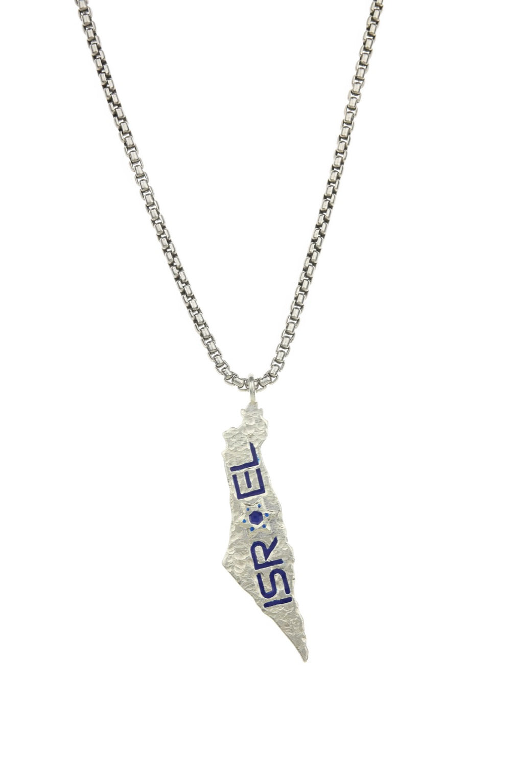 Map Pendant in sterling silver on chain