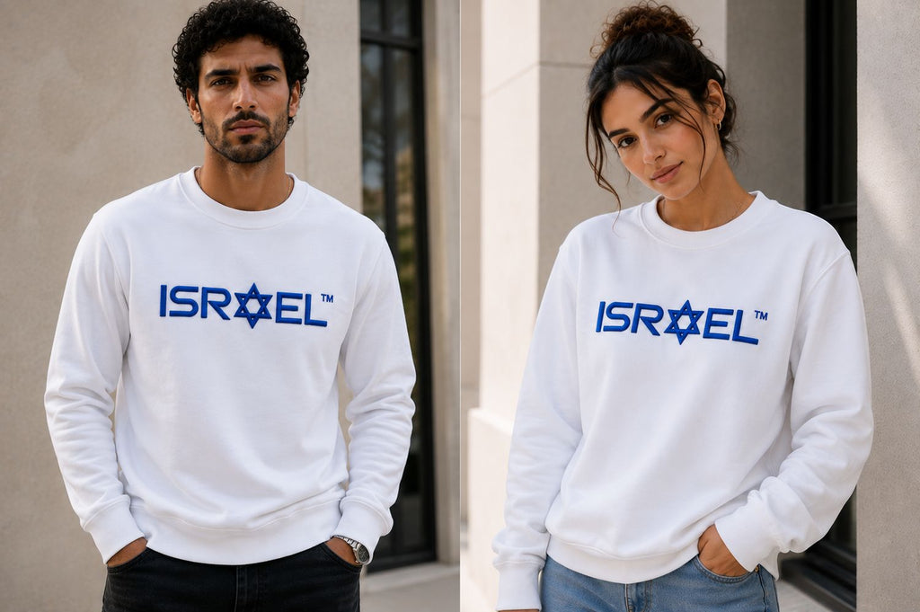Star Of Israel sweatshirt — on models